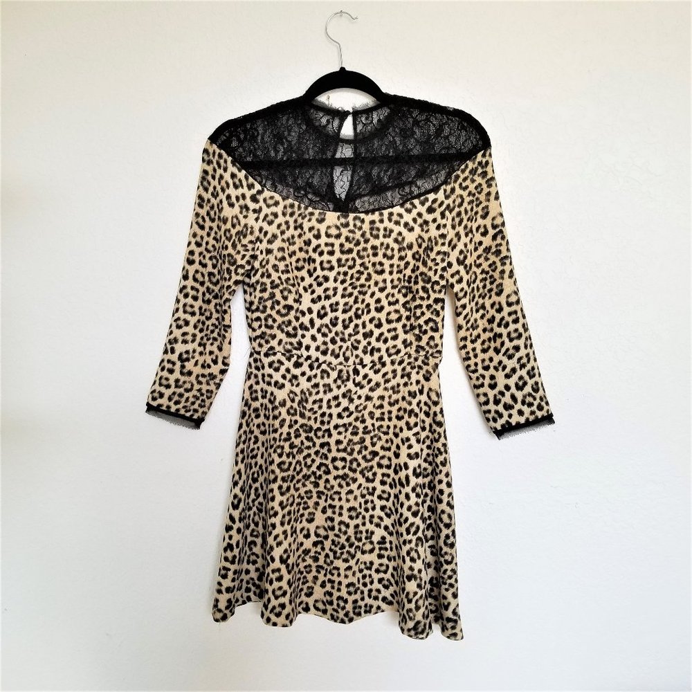 Zara Leopard & Lace Party Dress
